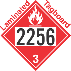 Flammable Class 3 UN2256 Tagboard DOT Placard