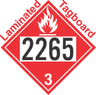 Flammable Class 3 UN2265 Tagboard DOT Placard
