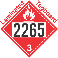 Flammable Class 3 UN2265 Tagboard DOT Placard