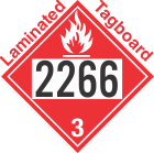 Flammable Class 3 UN2266 Tagboard DOT Placard
