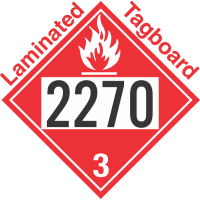 Flammable Class 3 UN2270 Tagboard DOT Placard