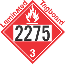 Flammable Class 3 UN2275 Tagboard DOT Placard