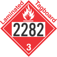 Flammable Class 3 UN2282 Tagboard DOT Placard