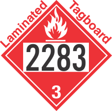 Flammable Class 3 UN2283 Tagboard DOT Placard
