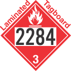 Flammable Class 3 UN2284 Tagboard DOT Placard