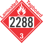 Flammable Class 3 UN2288 Tagboard DOT Placard