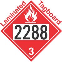 Flammable Class 3 UN2288 Tagboard DOT Placard