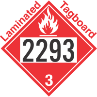 Flammable Class 3 UN2293 Tagboard DOT Placard