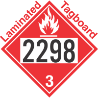 Flammable Class 3 UN2298 Tagboard DOT Placard