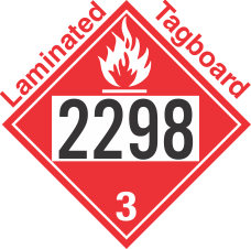 Flammable Class 3 UN2298 Tagboard DOT Placard