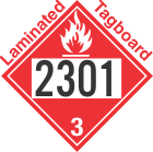 Flammable Class 3 UN2301 Tagboard DOT Placard