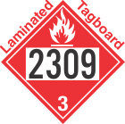 Flammable Class 3 UN2309 Tagboard DOT Placard