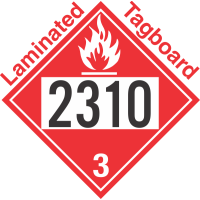 Flammable Class 3 UN2310 Tagboard DOT Placard