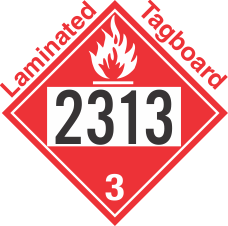 Flammable Class 3 UN2313 Tagboard DOT Placard