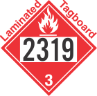 Flammable Class 3 UN2319 Tagboard DOT Placard