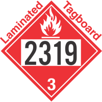 Flammable Class 3 UN2319 Tagboard DOT Placard