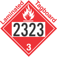 Flammable Class 3 UN2323 Tagboard DOT Placard