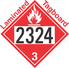 Flammable Class 3 UN2324 Tagboard DOT Placard