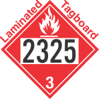 Flammable Class 3 UN2325 Tagboard DOT Placard