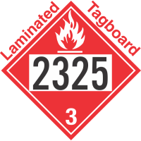 Flammable Class 3 UN2325 Tagboard DOT Placard