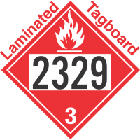 Flammable Class 3 UN2329 Tagboard DOT Placard