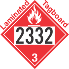 Flammable Class 3 UN2332 Tagboard DOT Placard