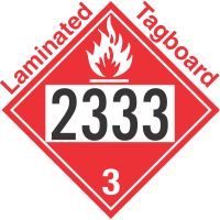 Flammable Class 3 UN2333 Tagboard DOT Placard