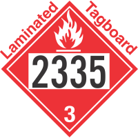 Flammable Class 3 UN2335 Tagboard DOT Placard