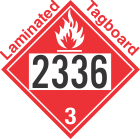 Flammable Class 3 UN2336 Tagboard DOT Placard