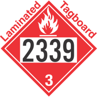 Flammable Class 3 UN2338 Tagboard DOT Placard