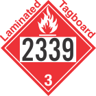 Flammable Class 3 UN2339 Tagboard DOT Placard