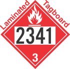 Flammable Class 3 UN2341 Tagboard DOT Placard