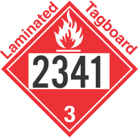 Flammable Class 3 UN2341 Tagboard DOT Placard