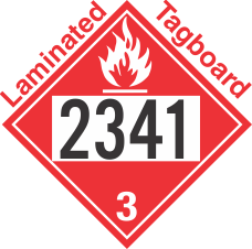 Flammable Class 3 UN2341 Tagboard DOT Placard