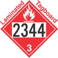 Flammable Class 3 UN2344 Tagboard DOT Placard