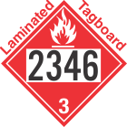 Flammable Class 3 UN2346 Tagboard DOT Placard
