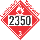 Flammable Class 3 UN2350 Tagboard DOT Placard
