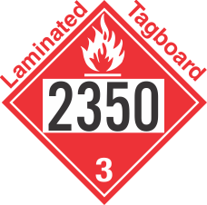 Flammable Class 3 UN2350 Tagboard DOT Placard