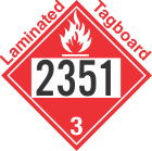 Flammable Class 3 UN2351 Tagboard DOT Placard