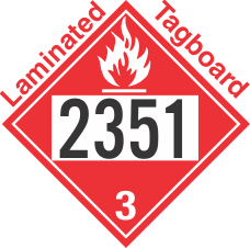 Flammable Class 3 UN2351 Tagboard DOT Placard