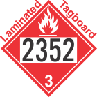 Flammable Class 3 UN2352 Tagboard DOT Placard
