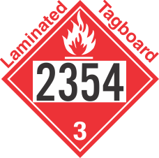 Flammable Class 3 UN2354 Tagboard DOT Placard
