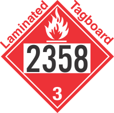 Flammable Class 3 UN2358 Tagboard DOT Placard