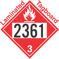 Flammable Class 3 UN2361 Tagboard DOT Placard