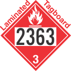 Flammable Class 3 UN2363 Tagboard DOT Placard
