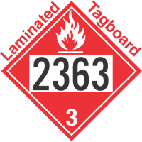 Flammable Class 3 UN2363 Tagboard DOT Placard