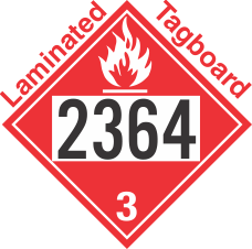 Flammable Class 3 UN2364 Tagboard DOT Placard