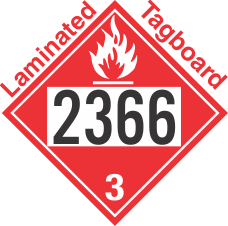 Flammable Class 3 UN2366 Tagboard DOT Placard