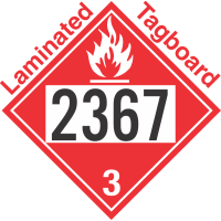 Flammable Class 3 UN2367 Tagboard DOT Placard