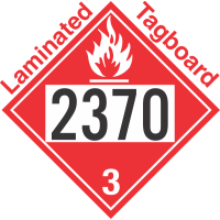 Flammable Class 3 UN2370 Tagboard DOT Placard